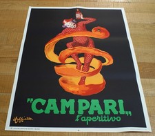 CAMPARI poster italiano pubblicitario Cappiello Liquore Aperitivo Amari Milano