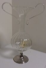 centrotavola cristallo base argento