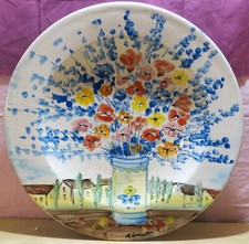 GRANDE PIATTO IN CERAMICA FIRMATO CASCELLA, 52 cm. GARANZIA ROSSICONE (TI06)