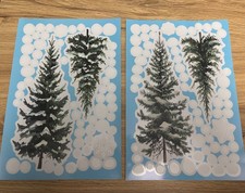 8 FOGLI Alberi di Natale Rimovibili Finestra Adesivo Art Decalcomania Parete Negozio Decorazione