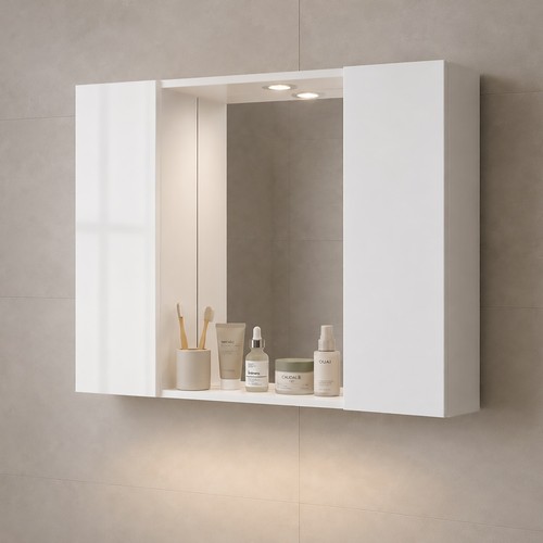 Specchiera con faretto - specchiera,