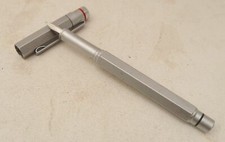 Vintage Fountain Pen Silver Steel ROTRING 600 Newton Penna Stilografica Acciaio