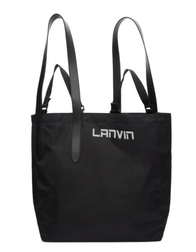 Lanvin borsa shopper nera raso - lanvin,