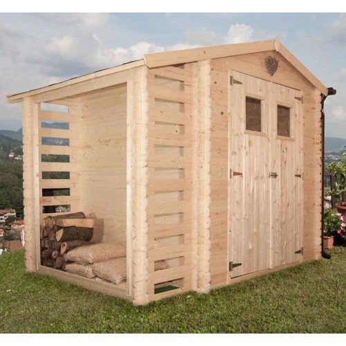 Casetta legno 5x2 legnaia - casetta, in
