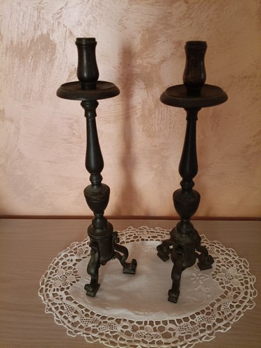 Coppia antichi candelabri - di,