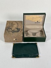 Cassa scatola orologio VINTAGE ORIGINALE ROLEX Seahorse 06.00.06 pelle verde ...