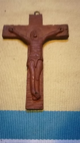 Crocifisso antico legno 20 - in,
