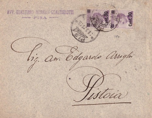 Regno 1924 lettera con coppia - lettera,