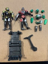 Winspector Bandai 1990 2 Action Figure + Pezzi Armatura BIKLETECTOR Socle Stand