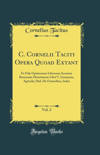 Cornelii taciti opera quoad - cornelii,