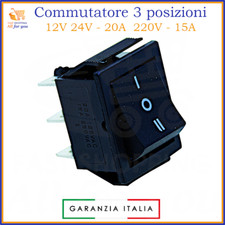 Commutatore 3 posizioni bipolare 1-0-2 interruttore deviatore a bilanciere x 12V