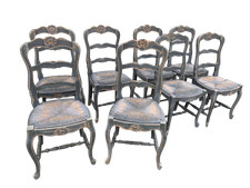 Gruppo di 8 sedie francesi