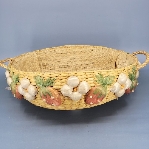 Cesto vintage vimini rafia - in,