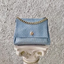AVON BORSA AZZURRA CON PATTA TRACOLLA DORATA CATENA