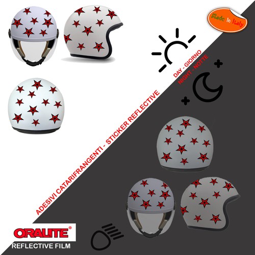 Adesivi casco rifrangenti