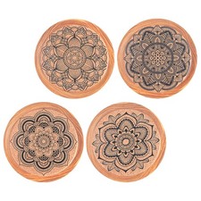  4 Pcs Sottobicchieri Ceramica