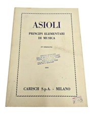 Bonifazio Asioli Principi Elementali di Musica Edizione 39 1984 Teoria Musicale