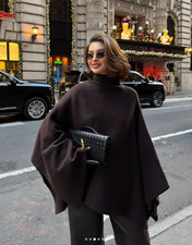 Poncho giacca collo alto