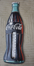 Targa di metallo Coca Cola con termometro cm. 73 x 22  anni 60' originale USA
