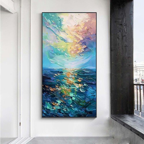 Quadro olio mare dipinto - , a