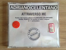 ADRIANO CELENTANO - ATTRAVERSO ME - RARO CD SINGOLO PROMO RADIO