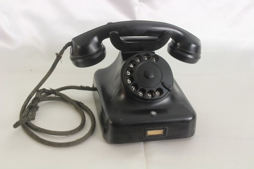 Antico telefono disco - telefono, epoca