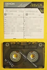 Mc Denon Zippy-I 74 Musicassetta Vintage Compact Audio Cassette Usata Vintage