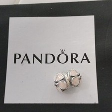Pandora Clip Ritirato Argento Sterling Fiori di Ciliegio con Smalto Rosa - 791041en40