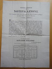 1834-NOTIFICAZIONE-GOVERNO PONTIFICIO-TRAGHETTI DEI FIUMI DELLA ROMAGNA