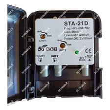 amplificatore da palo antenna tv 2 ingressi UHF 30db 1 uscita