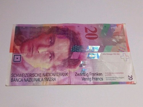 Banconota svizzera 20 - banconota, da