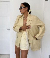 Blazer Zara in ecopelle ecrù