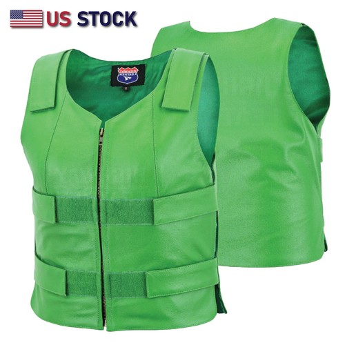 Gilet moto pelle stile - in,