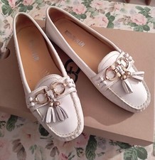 Mocassino Donna Pelle Bianca