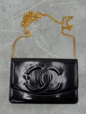 Chanel Wallet On Chain In Pelle Nera e Tracolla Dorata Con Scatola Chanel