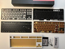 Mode Eighty (2020) mechanical keyboard - White/gold - Hot-swap and soldered PCBs