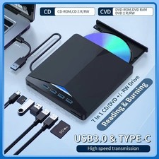 Unità CD DVD Esterna, Lettore USB 3.0 Masterizzatore Scrittore, per PC Portatile