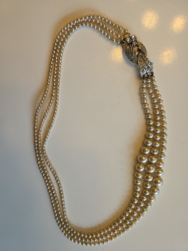 Collana tripla perle majorica - collana,