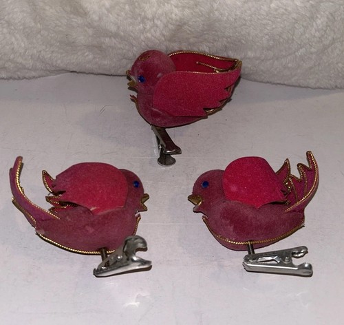 Vintage natale rosa uccellino - vintage,