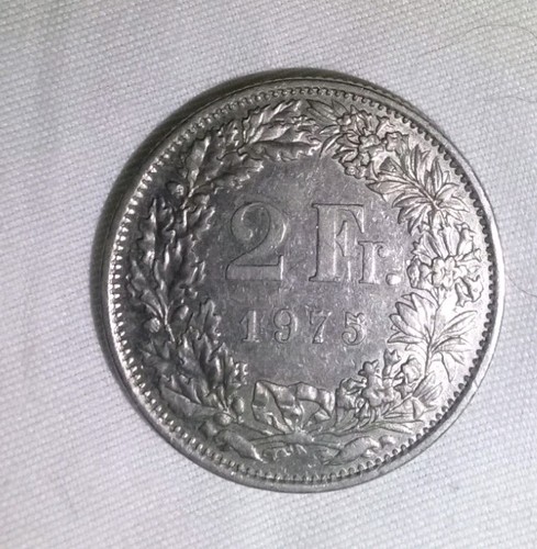 Moneta franchi svizzera 1975 - svizzera,