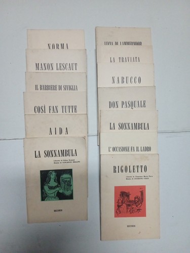 Lotto libretti opera ricordi - lotto,