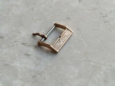 60s MOVADO CHRONOGRAPH VINTAGE ROSE GOLD PLATED WATCH BUCKLE FIBBIA UHREN 18mm 