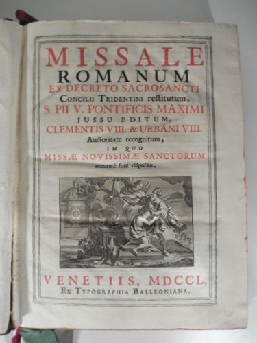 Missale romanum decreto - romanum, ex