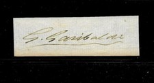 Giuseppe Garibaldi autografo