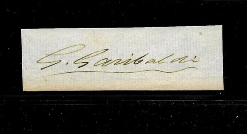 Giuseppe garibaldi autografo - giuseppe,
