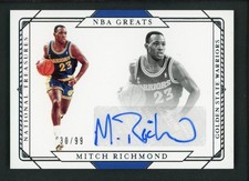 2020-21 MITCH RICHMOND 30/99 AUTO PANINI TESORI NAZIONALI NBA GRANDI