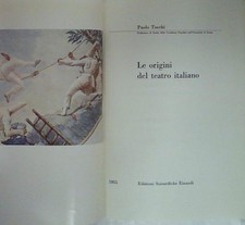 Toschi LE ORIGINI DEL TEATRO