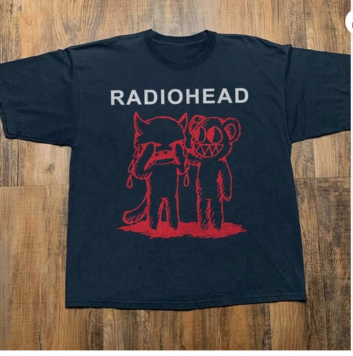 Shirt nera radiohead rock - radiohead,