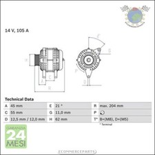 Alternatore Bosch per ALFA