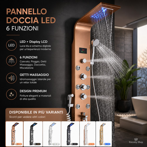 Pannello doccia led colonna - led,